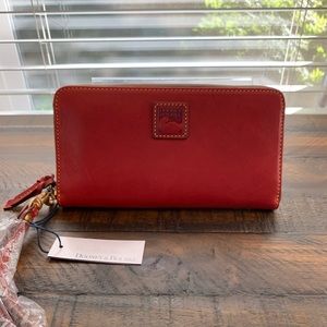 Dooney & Bourke Florentine Large ZIP Wristlet Red